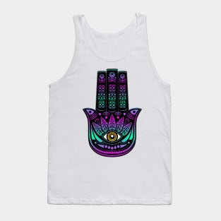 Hamsa Protective Hand with Eye Yoga Symbol Tank Top